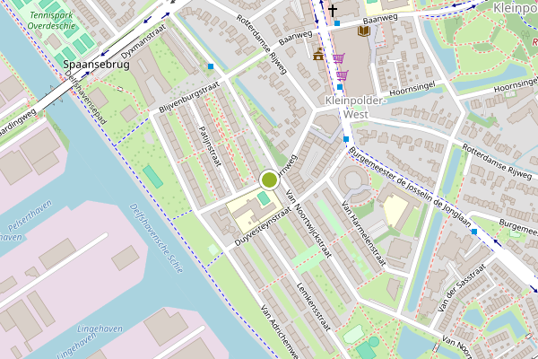 Ambulance-melding op Hoornweg, Rotterdam op 5 augustus, kaart-overzicht