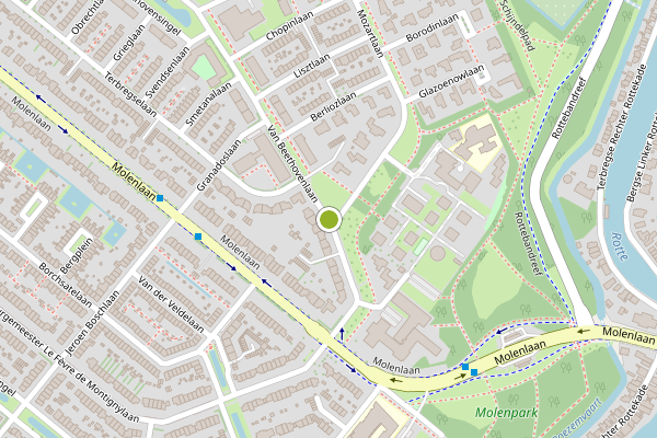 Ambulance-melding op Van Beethovenlaan, Rotterdam op 5 augustus, kaart-overzicht