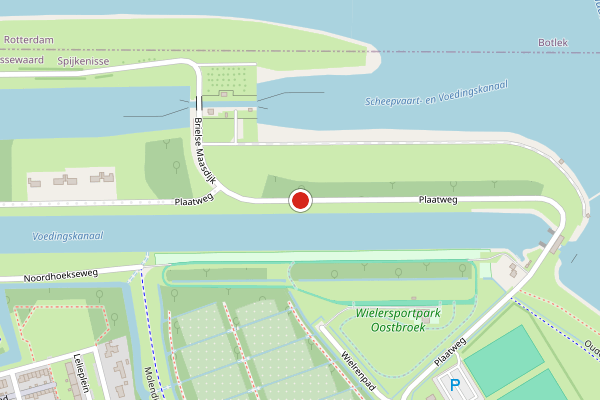 Brandweer-melding op Plaatweg, Spijkenisse op 5 augustus, kaart-overzicht