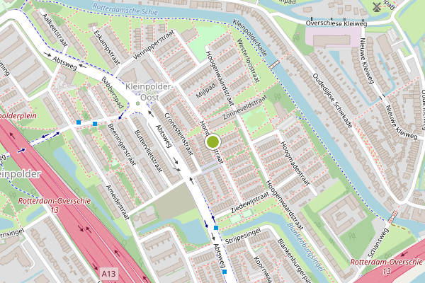 Ambulance-melding op Hondsdijkstraat, Rotterdam op 5 augustus, kaart-overzicht