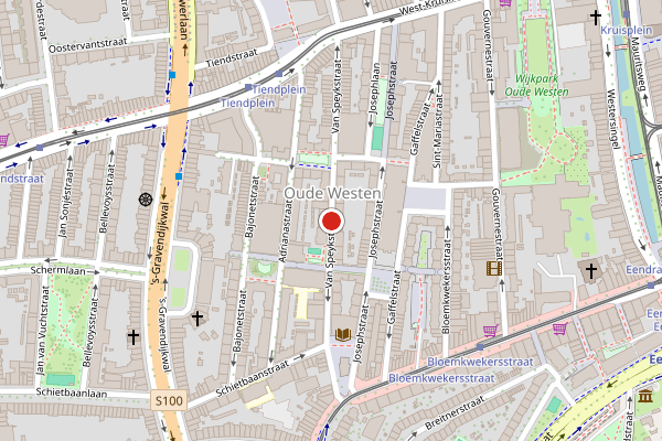 Brandweer-melding op Van Speykstraat, Rotterdam op 5 augustus, kaart-overzicht