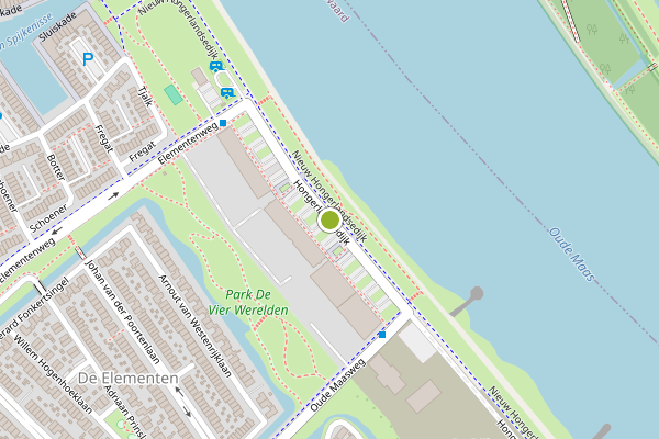 Ambulance-melding op Hongerlandsedijk, Spijkenisse op 5 augustus, kaart-overzicht
