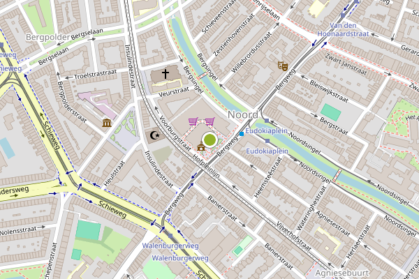 Ambulance-melding op Eudokiaplein, Rotterdam op 5 augustus, kaart-overzicht