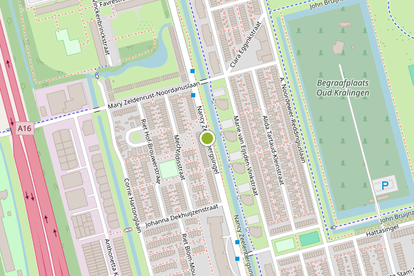 Ambulance-melding op Nancy Zeelenbergsingel, Rotterdam op 5 augustus, kaart-overzicht