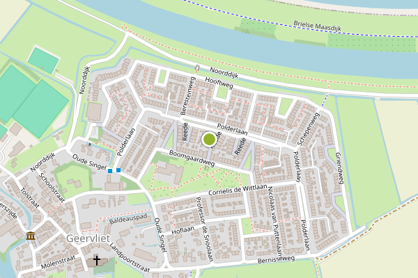 Ambulance-melding op Reede, Geervliet op 5 augustus, kaart-overzicht