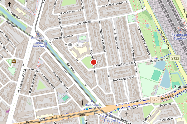 Brandweer-melding op Overijselsestraat, Rotterdam op 5 augustus, kaart-overzicht