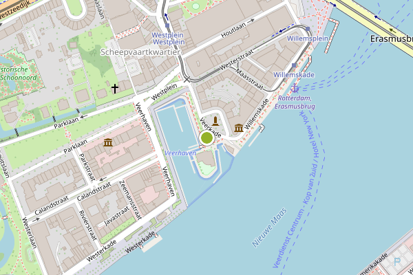 Ambulance-melding op Veerdam, Rotterdam op 5 augustus, kaart-overzicht