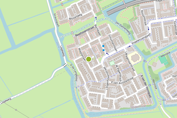 Ambulance-melding op Wagnerlaan, Spijkenisse op 5 augustus, kaart-overzicht