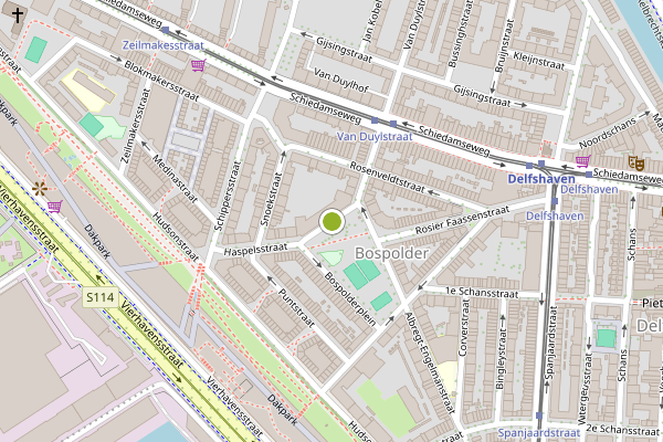 Ambulance-melding op Bospolderstraat, Rotterdam op 5 augustus, kaart-overzicht