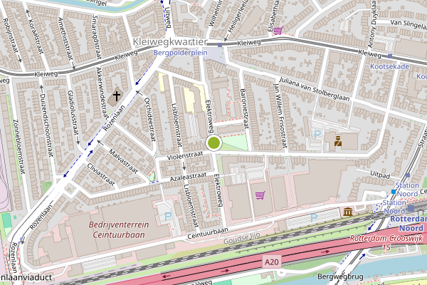 Ambulance-melding op Elektroweg, Rotterdam op 5 augustus, kaart-overzicht