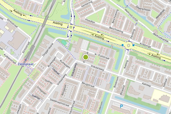 Ambulance-melding op Puitstraat, Hoogvliet op 5 augustus, kaart-overzicht
