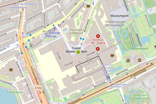 Ambulance-melding op Dr. Molewaterplein, Rotterdam op 5 augustus, kaart-overzicht