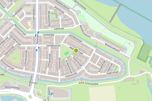 Ambulance-melding op Mekongstraat, Spijkenisse op 5 augustus, kaart-overzicht