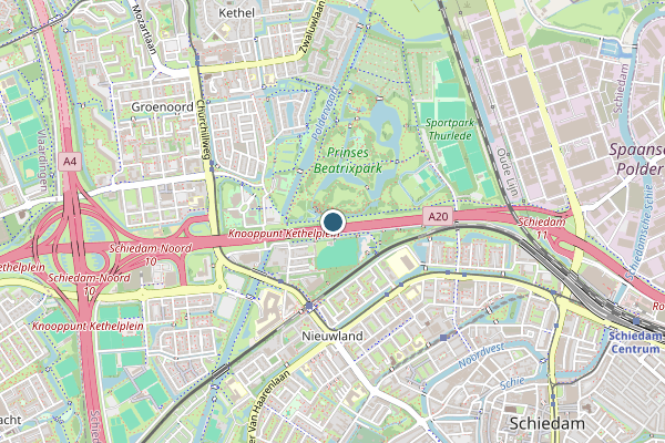 Politie-melding op betreft, Schiedam op 5 augustus, kaart-overzicht