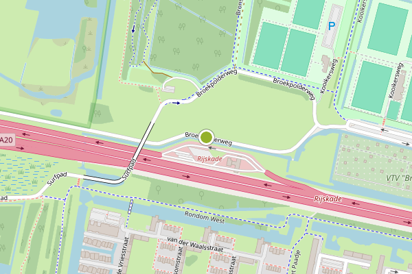 Ambulance-melding op Broekpolderweg, Vlaardingen op 20 mei, kaart-overzicht