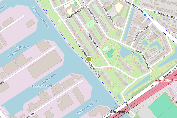 Ambulance-melding op Van Adrichemweg, Rotterdam op 5 augustus, kaart-overzicht
