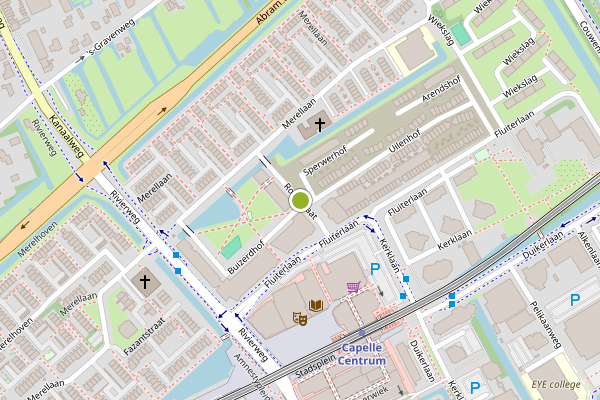 Ambulance-melding op Roekstraat, Capelle aan den IJssel op 20 mei, kaart-overzicht