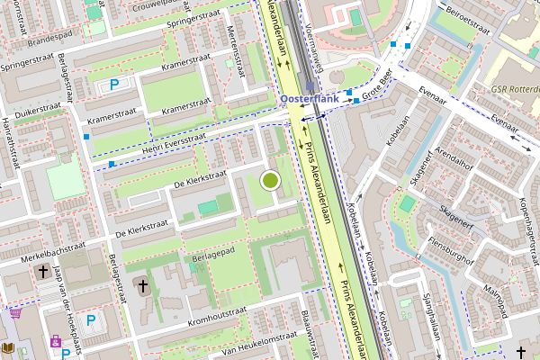 Ambulance-melding op Viergeverstraat, Rotterdam op 5 augustus, kaart-overzicht
