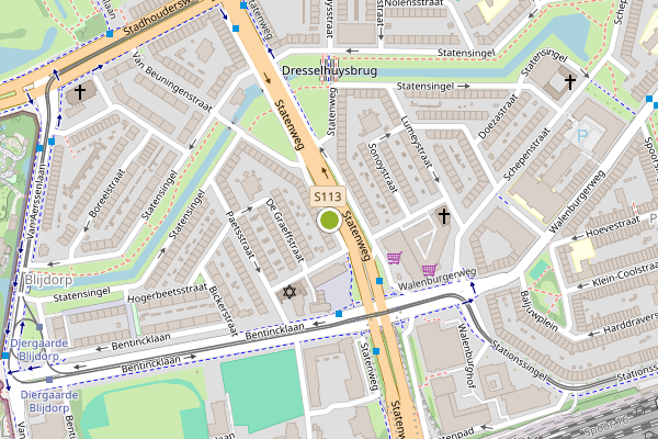 Ambulance-melding op Statenweg, Rotterdam op 5 augustus, kaart-overzicht