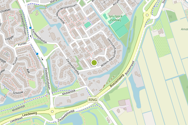Ambulance-melding op Willem-Alexanderplantsoen, Barendrecht op 20 mei, kaart-overzicht