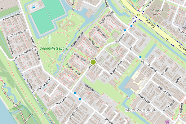 Ambulance-melding op Baarsweg, Hoogvliet op 5 augustus, kaart-overzicht