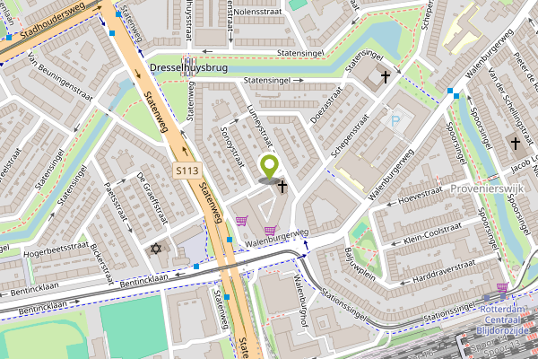 Ambulance-melding op Boisotstraat, Rotterdam op 26 april, kaart-overzicht