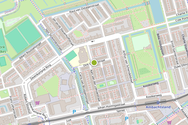 Ambulance-melding op Dirk Costerstraat, Rotterdam op 20 mei, kaart-overzicht