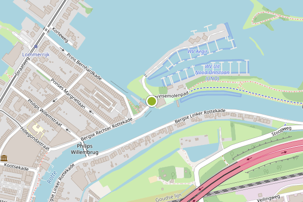 Ambulance-melding op Bergse Rechter Rottekade, Rotterdam op 20 mei, kaart-overzicht