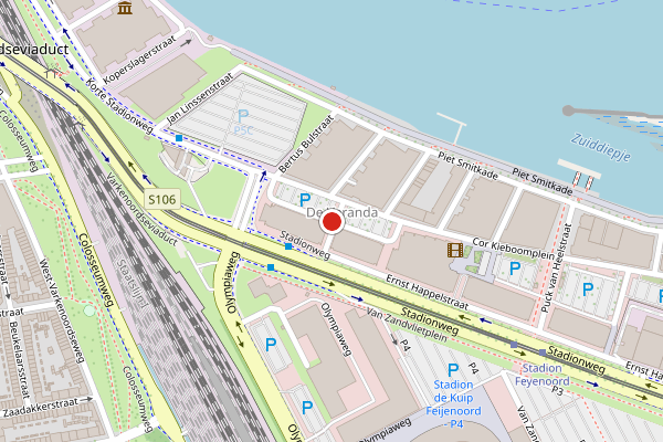 Brandweer-melding op Cor Kieboomplein, Rotterdam op 20 mei, kaart-overzicht