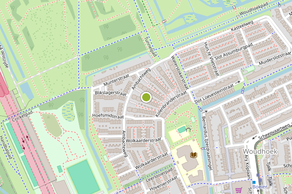 Ambulance-melding op Mandenmakerhof, Schiedam op 6 augustus, kaart-overzicht