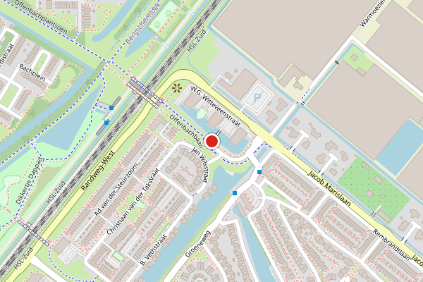 Brandweer-melding op W.G. Witteveenstraat, Bergschenhoek op 20 mei, kaart-overzicht
