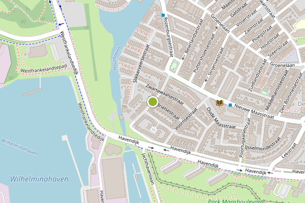 Ambulance-melding op Geervlietsestraat, Schiedam op 6 augustus, kaart-overzicht