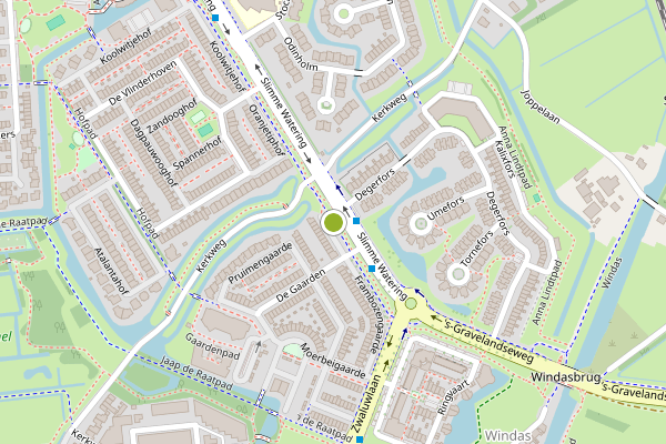 Ambulance-melding op Druivengaarde, Schiedam op 6 augustus, kaart-overzicht