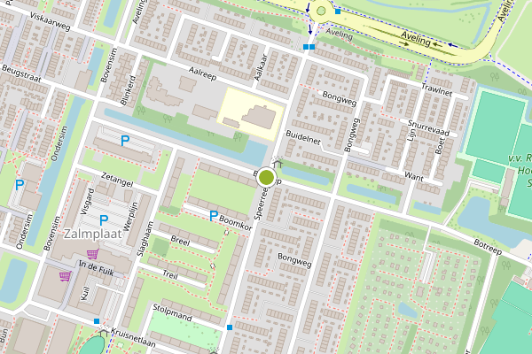 Ambulance-melding op Botreep, Hoogvliet op 6 augustus, kaart-overzicht