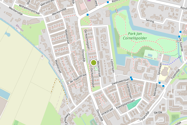 Ambulance-melding op Goudsbloem, Rhoon op 6 augustus, kaart-overzicht