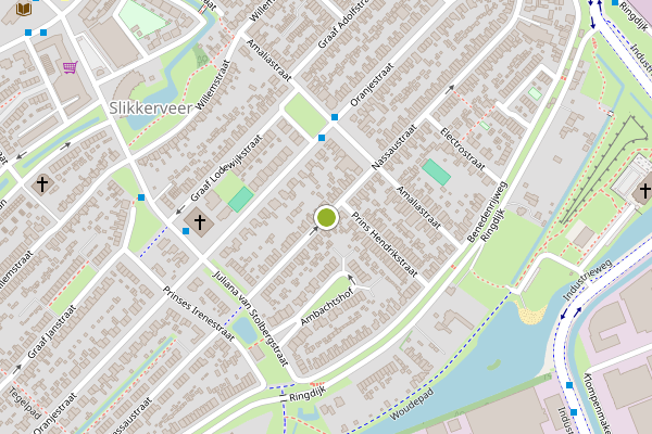 Ambulance-melding op Nassaustraat, Ridderkerk op 6 augustus, kaart-overzicht