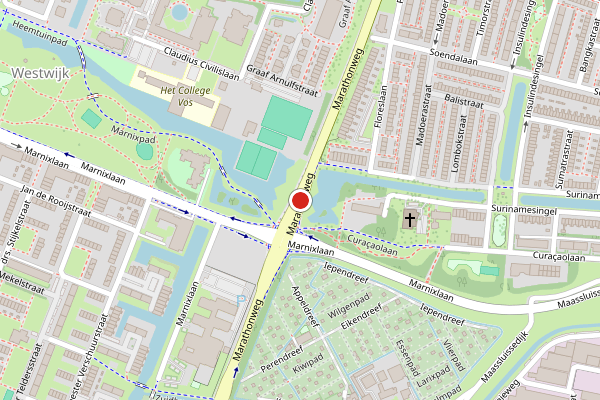 Brandweer-melding op Marathonweg, Vlaardingen op 6 augustus, kaart-overzicht