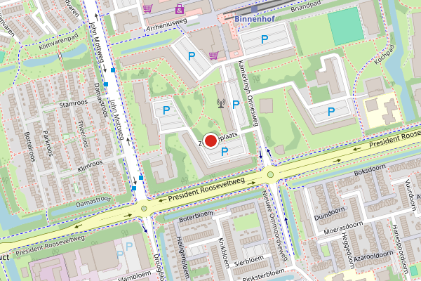Brandweer-melding op Zernikeplaats, Rotterdam op 6 augustus, kaart-overzicht