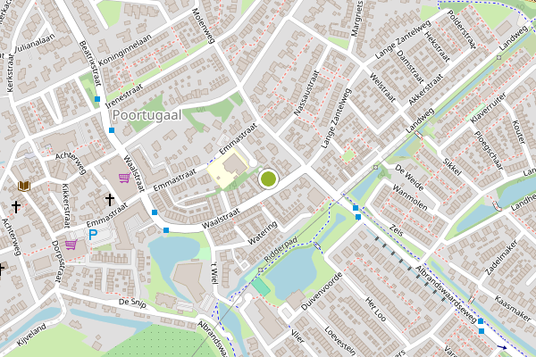 Ambulance-melding op Waalstraat, Poortugaal op 21 mei, kaart-overzicht
