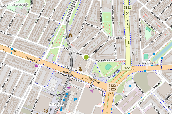 Ambulance-melding op Wevershoekstraat, Rotterdam op 6 augustus, kaart-overzicht