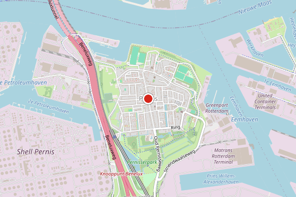 Brandweer-melding op Rdam, Pernis op 6 augustus, kaart-overzicht