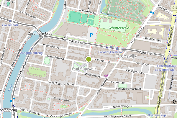 Ambulance-melding op 1e Crooswijksedwarsstraat, Rotterdam op 6 augustus, kaart-overzicht