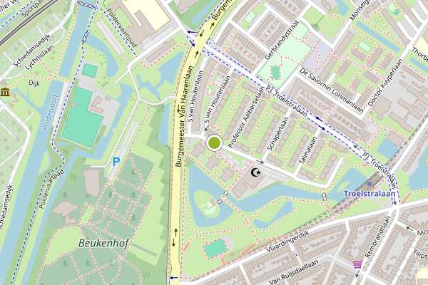 Ambulance-melding op Dr Schaepmansingel, Schiedam op 6 augustus, kaart-overzicht