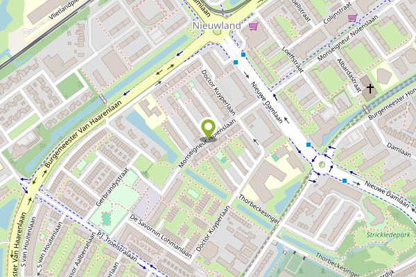 Ambulance-melding op Mgr Nolenslaan, Schiedam op 25 april, kaart-overzicht