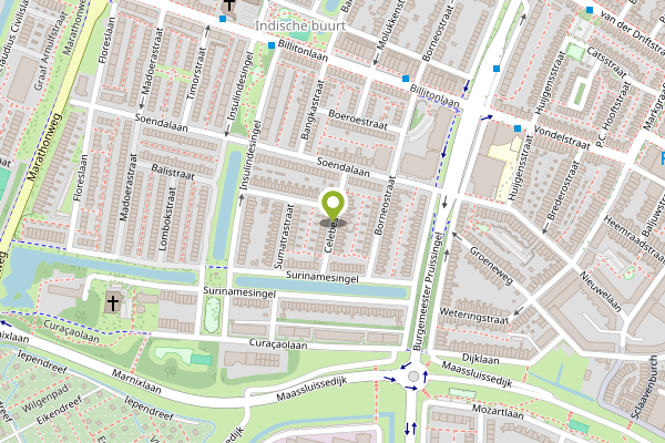 Ambulance-melding op Celebesstraat, Vlaardingen op 26 april, kaart-overzicht