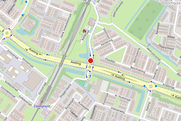 Brandweer-melding op Rietbroek, Hoogvliet op 7 augustus, kaart-overzicht