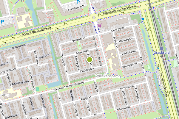 Ambulance-melding op Buntgras, Rotterdam op 7 augustus, kaart-overzicht