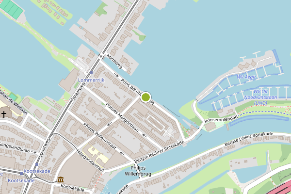 Ambulance-melding op Prins Bernhardkade, Rotterdam op 7 augustus, kaart-overzicht