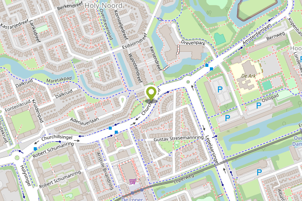 Ambulance-melding op Churchillsingel, Vlaardingen op 26 april, kaart-overzicht
