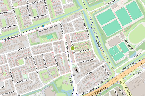 Ambulance-melding op Ranonkelstraat, Spijkenisse op 7 augustus, kaart-overzicht